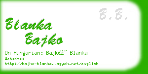 blanka bajko business card